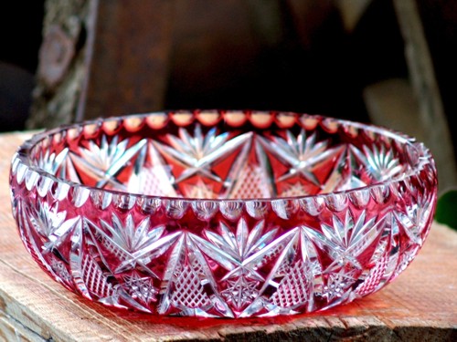 Bleikristall Rubinrot groß Schüssel