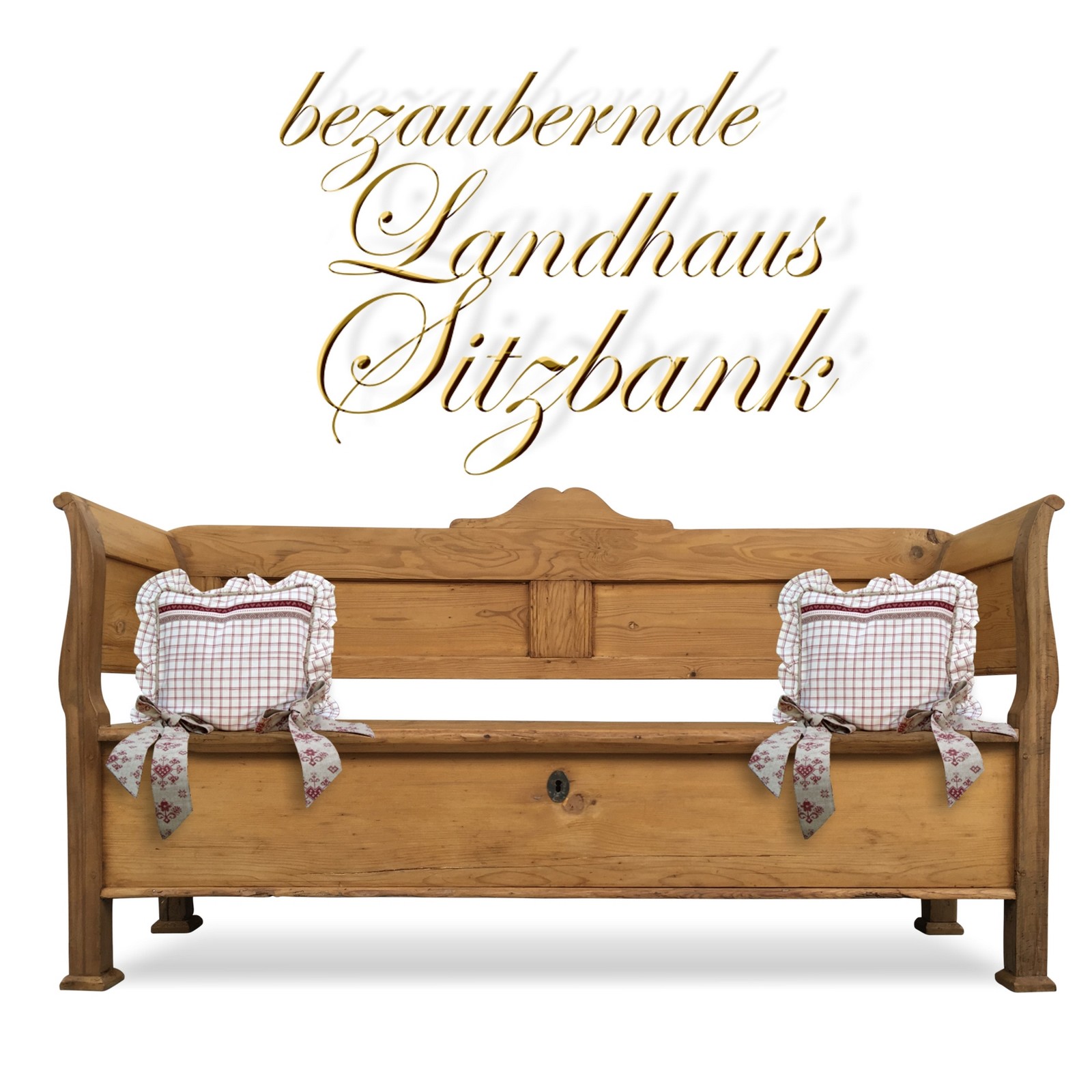 Küchenbank Truhenbank antik Sitzbank Landhausstil Weichholz Truhenbank Landhaus