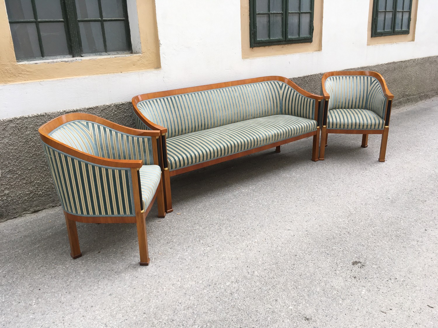 Sitzgarnitur Biedermeier Stil Sofa Tisch Sessel Sofagarnitur