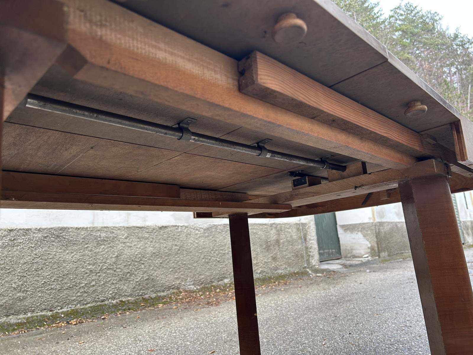 artdeco tisch antik ausziehbar nuss art deco Speisetisch massivholz antiquität brutalistisch