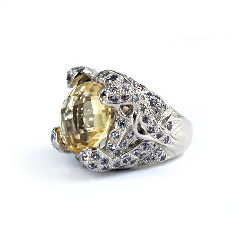 Silber 925 Ring Citrin
