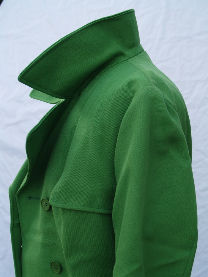 Retro Stoff Mantel grün