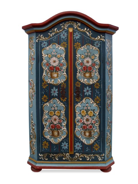 bemalter Bauernschrank wunderschöner Landhausstil Schrank Holz Kasten Bauernschrank bemalt Kleiderschrank