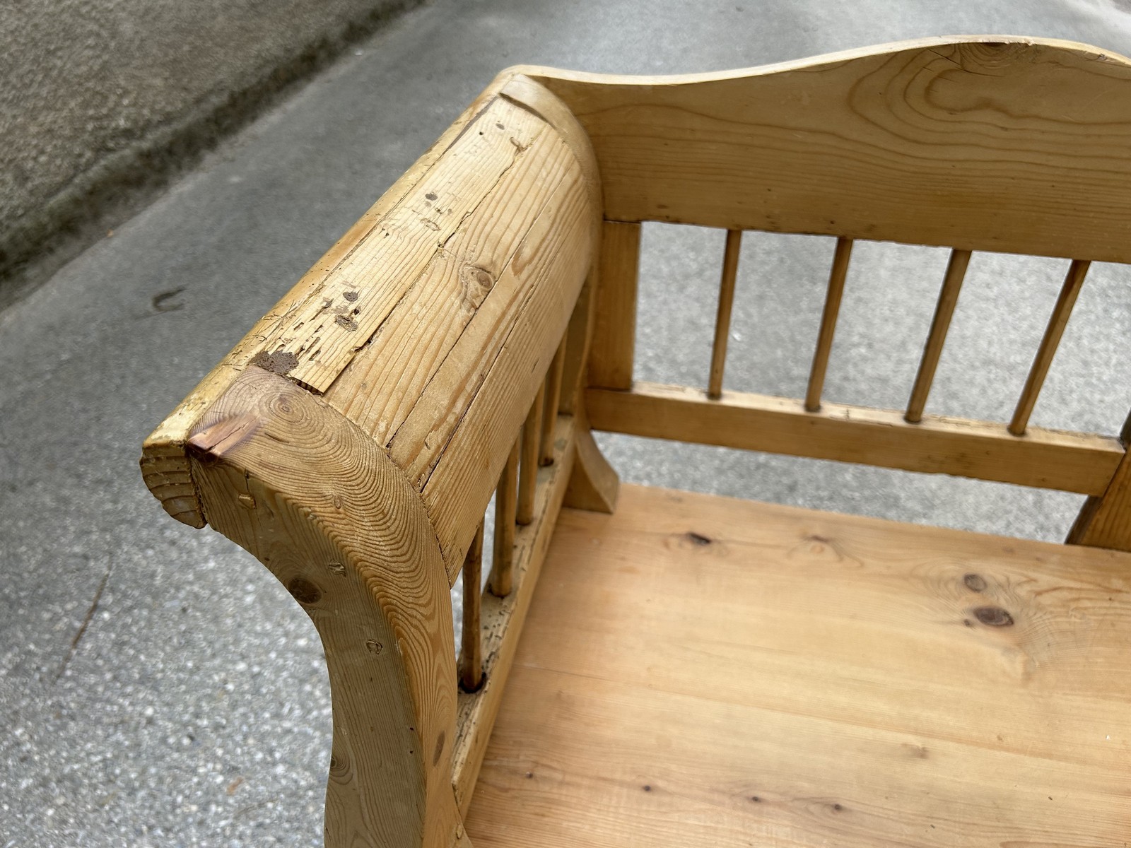 Küchensitzbank Biedermeier Weichholz antik 1900 Landhaus