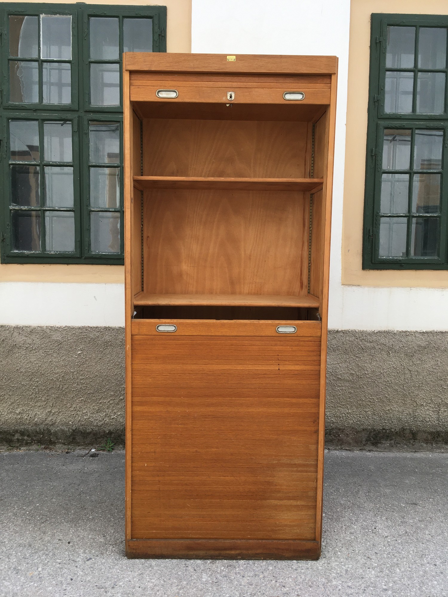 Küchenschrank Vintage Vorratschrank Küche Rollladen Holz antik