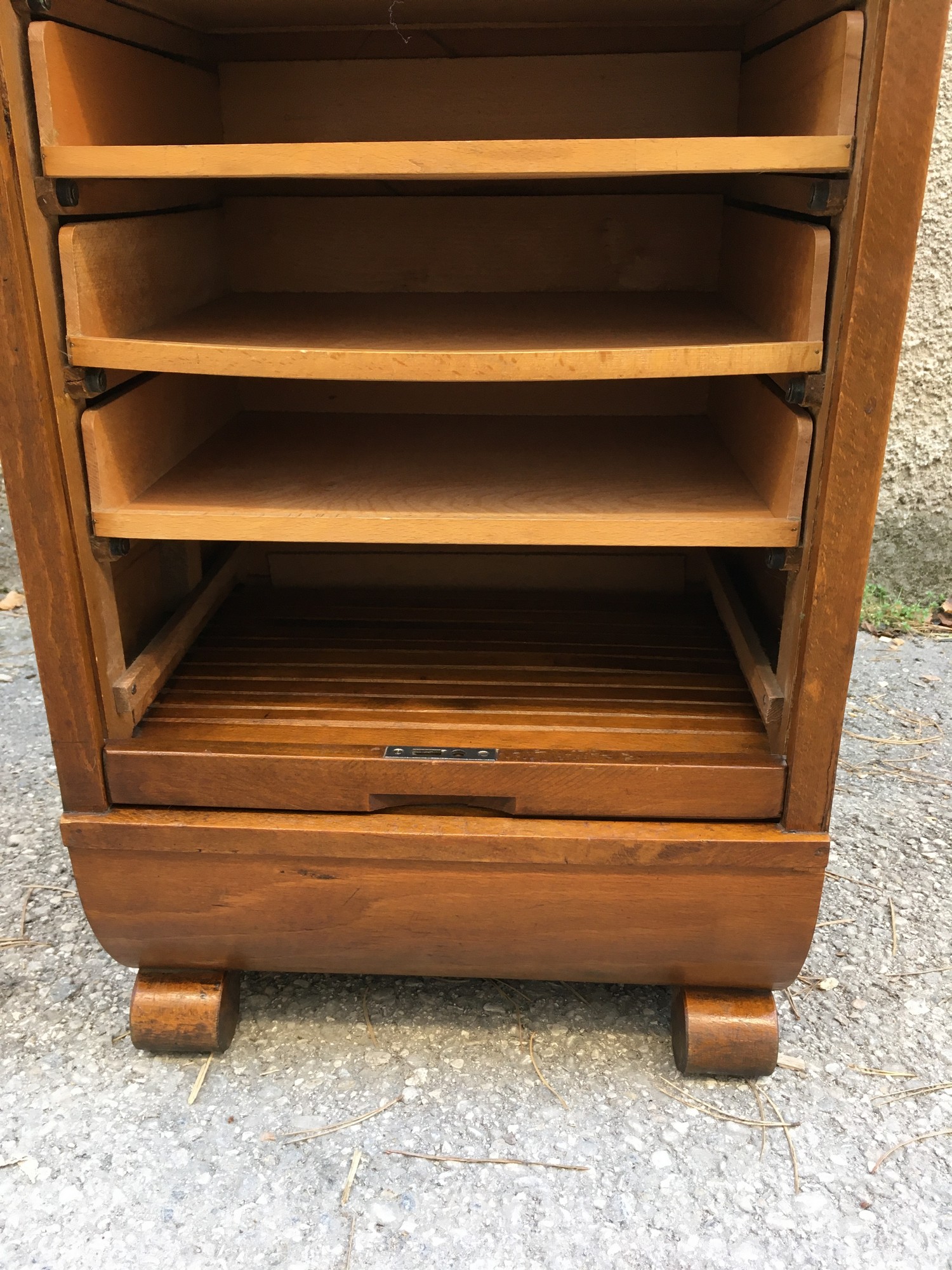 Rollladenschrank antik Artdeco Vollholz Möbel Jugendstil Fächer Laden kaufen