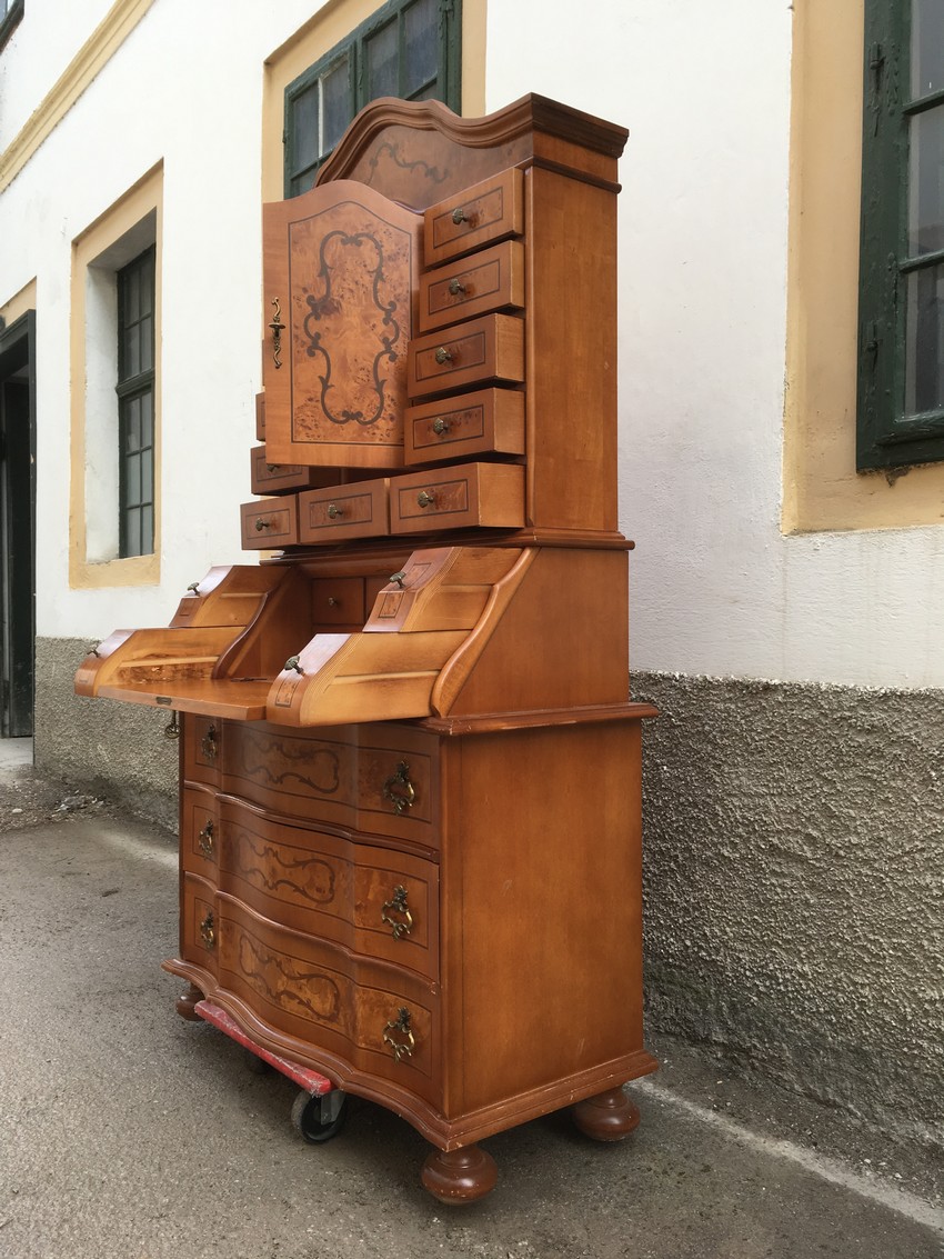Barockstil Sekretaer Schrank Möbel Kommode Antikstil