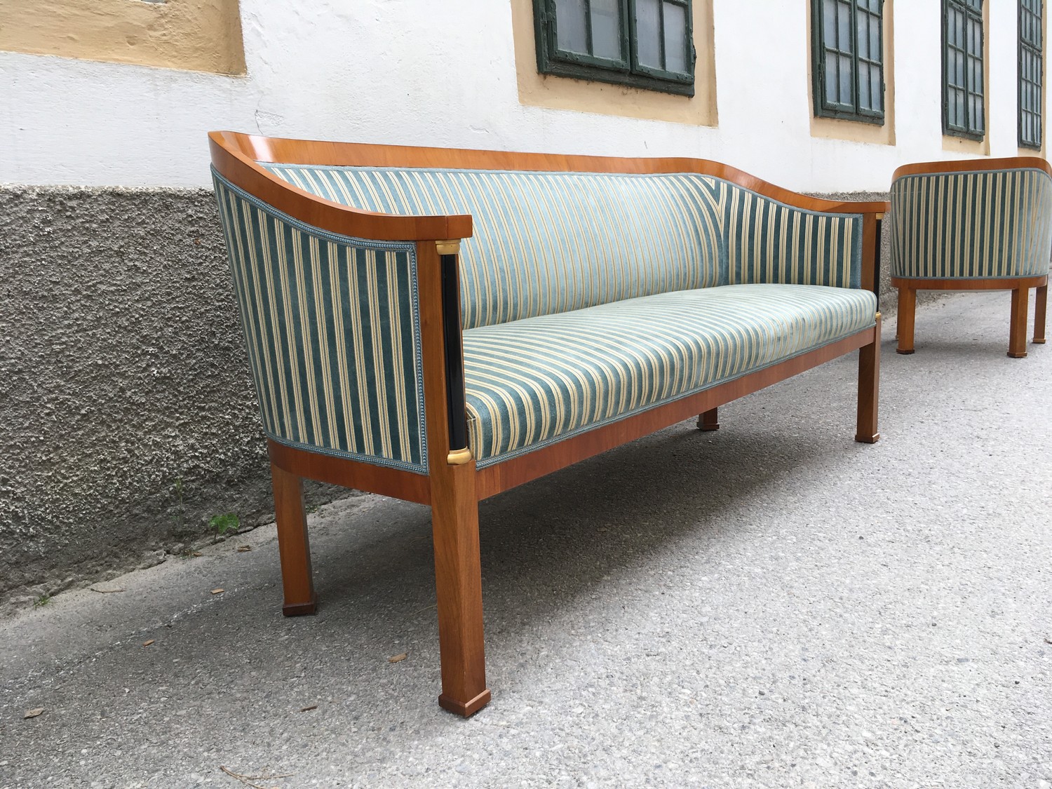 Sitzgarnitur Biedermeier Stil Sofa Tisch Sessel Sofagarnitur