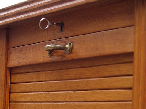 Schreibtisch Rollladen antik Vintage