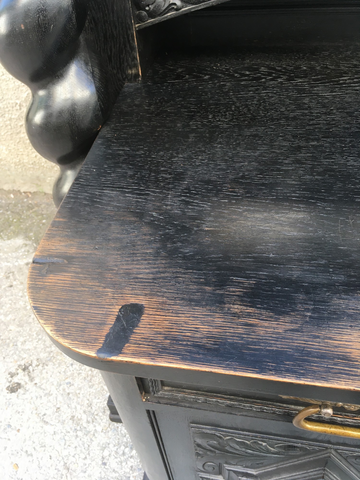 antikes Möbel schwarz Anrichte