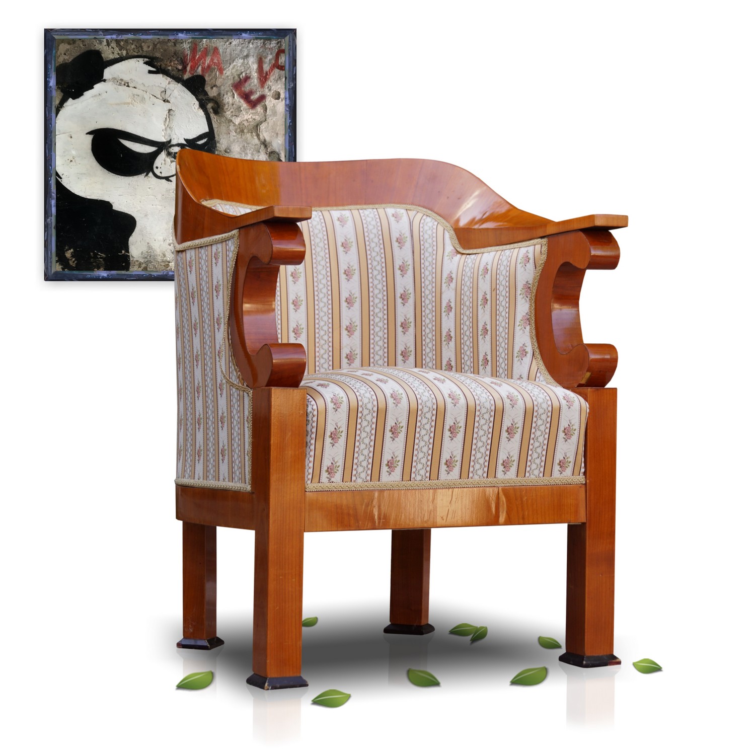 Antiker Biedermeier Sessel Schaufellehne Fauteuil