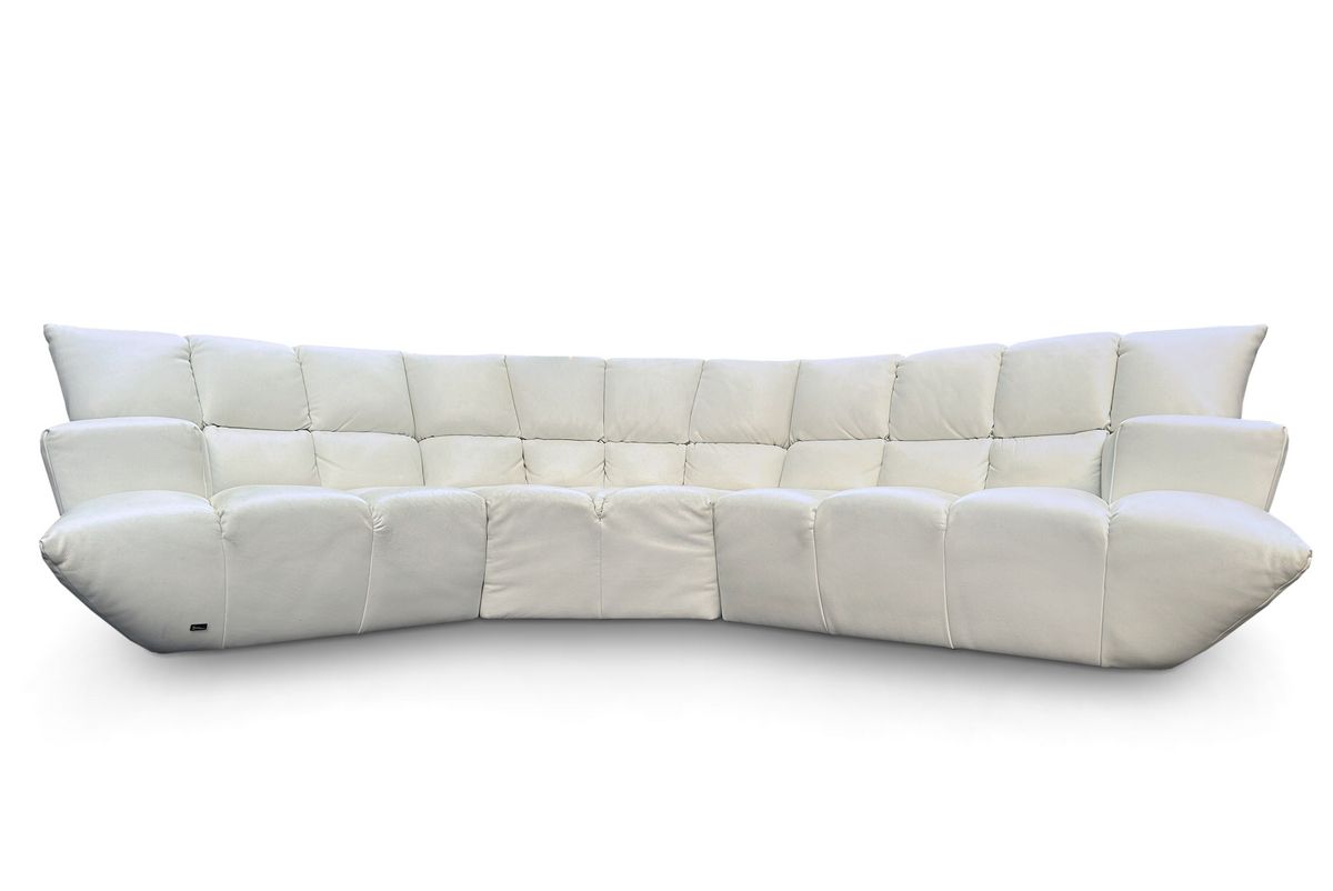 Bretz Cloud 7 Sofa Designmöbel Ecksofa guter gebrauchter Zustand Bretz Cloud 7 Sofa achtsam gebrauchter Zustand Ledersofa Pearlweiß Filmmöbel Requisite