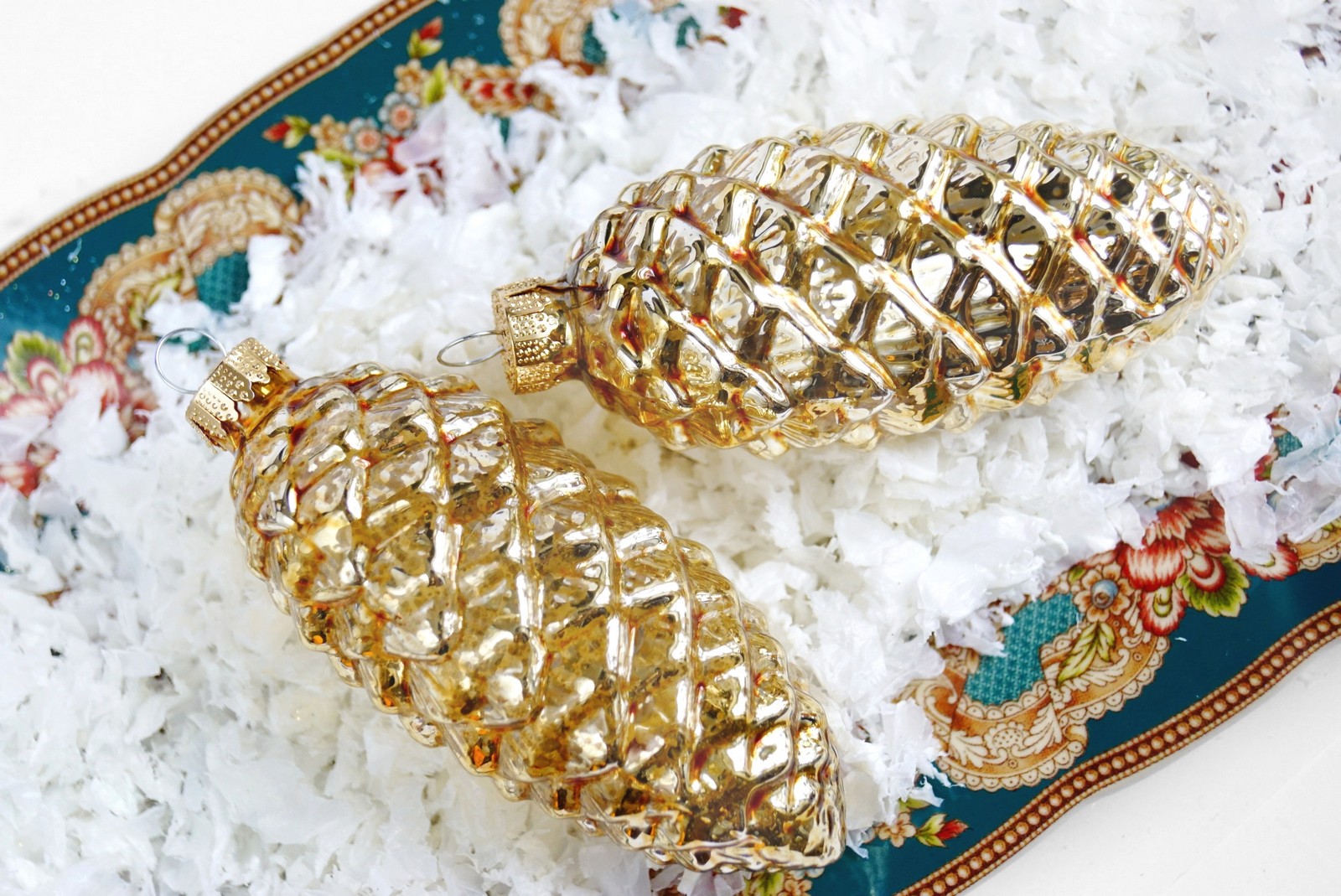 Christbaumkugel Glas mundgeblasen handgemacht lauscha Barock Ornament