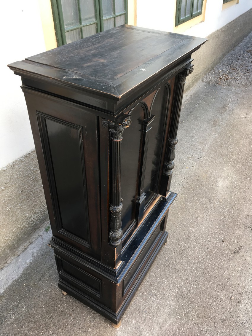 Schrank Vintage Bücherschrank antik Gründerzeit