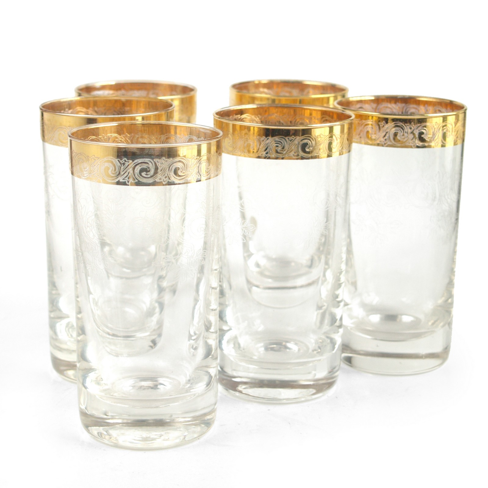 Murano Medici Kristallgläser Goldrand 6 Stk Wassergläser Murano Medici Kristallgläser Goldrand 6 Stk Wassergläser