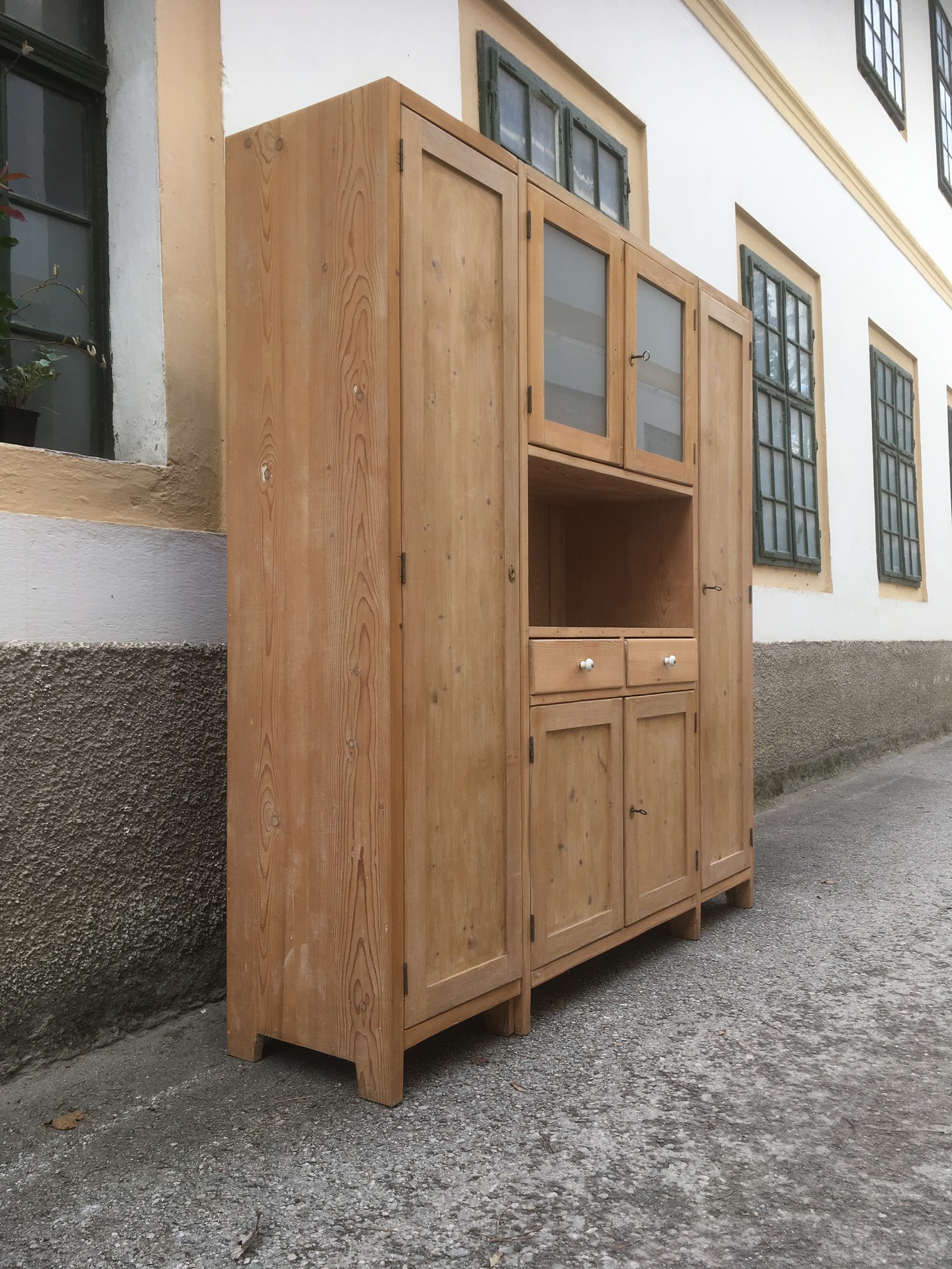 Küchenschrank Kredenz antik Vorratsschrank 3-teilig Weichholz Schrank