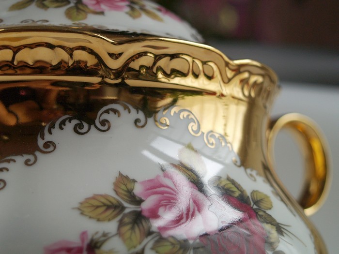 Suppentopf 24k Porzellan Shabby Chic Keksdose Bavaria Terrine