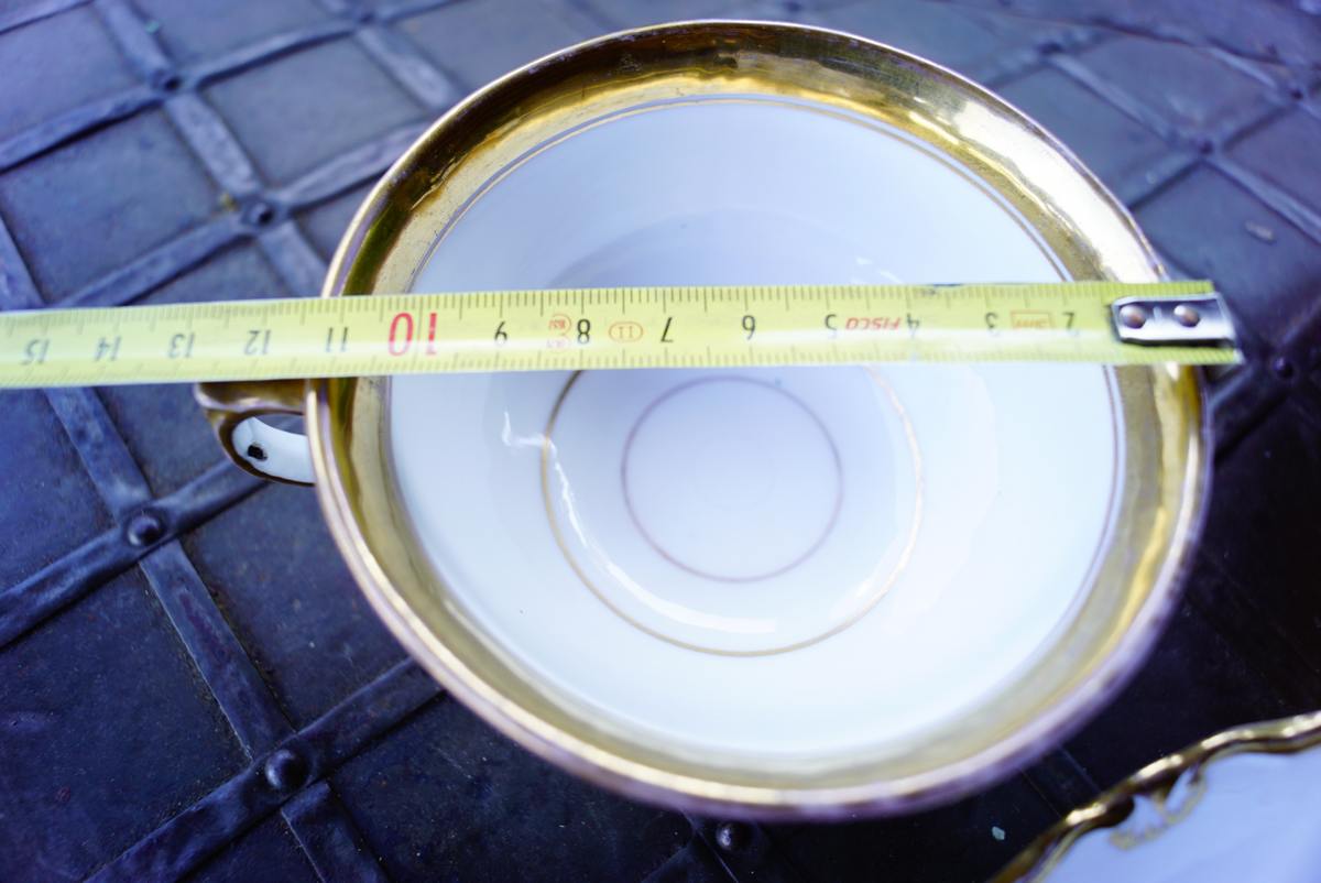 Breiter Goldrand Porzellan Vintage Design