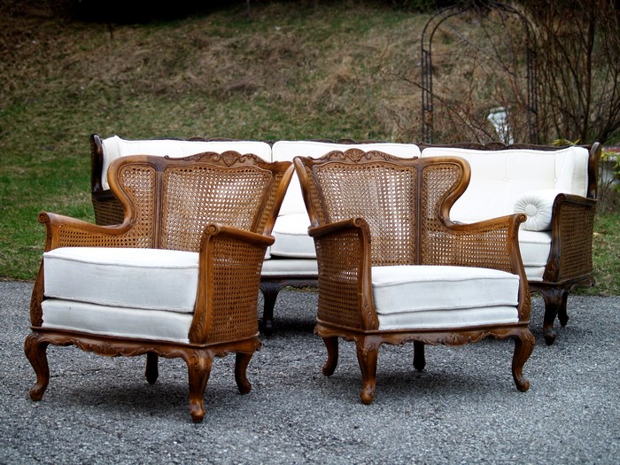 Sofagarnitur Wiener Geflecht