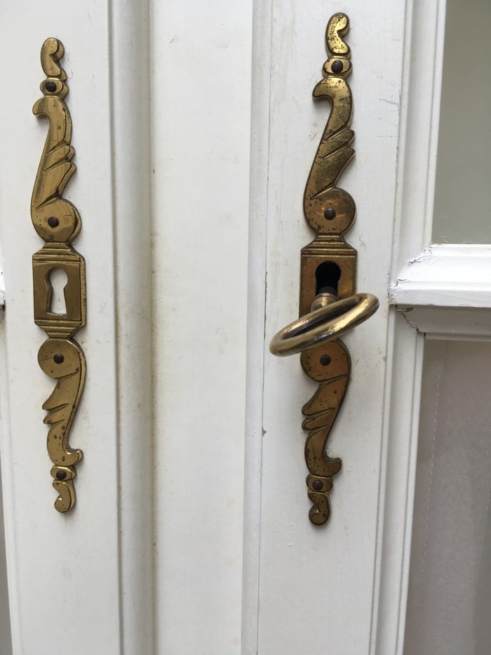 Vitrine Küchenschrank weiß Shabby Chic