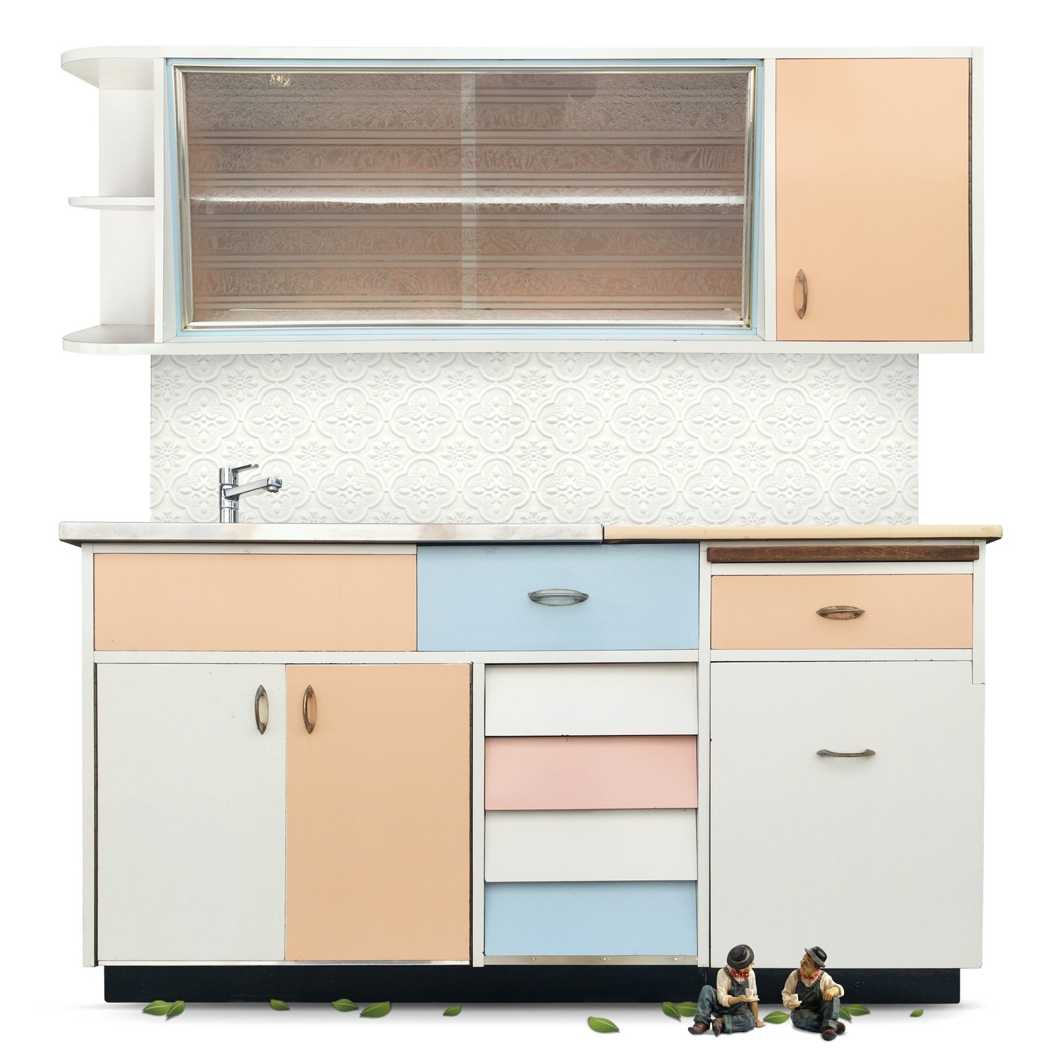 Küche Vintage Midcentury Pastell 50er 60er-Jahre Retro Schrank Möbel Design