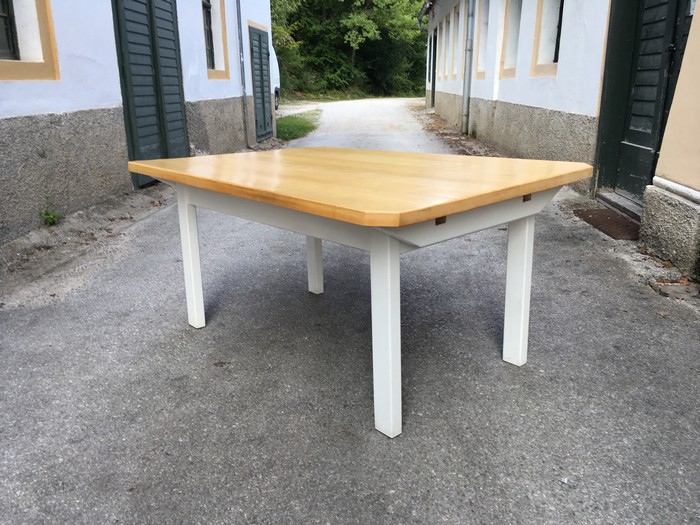 Esstisch Massivholz ausziehbar weiß Küchentisch