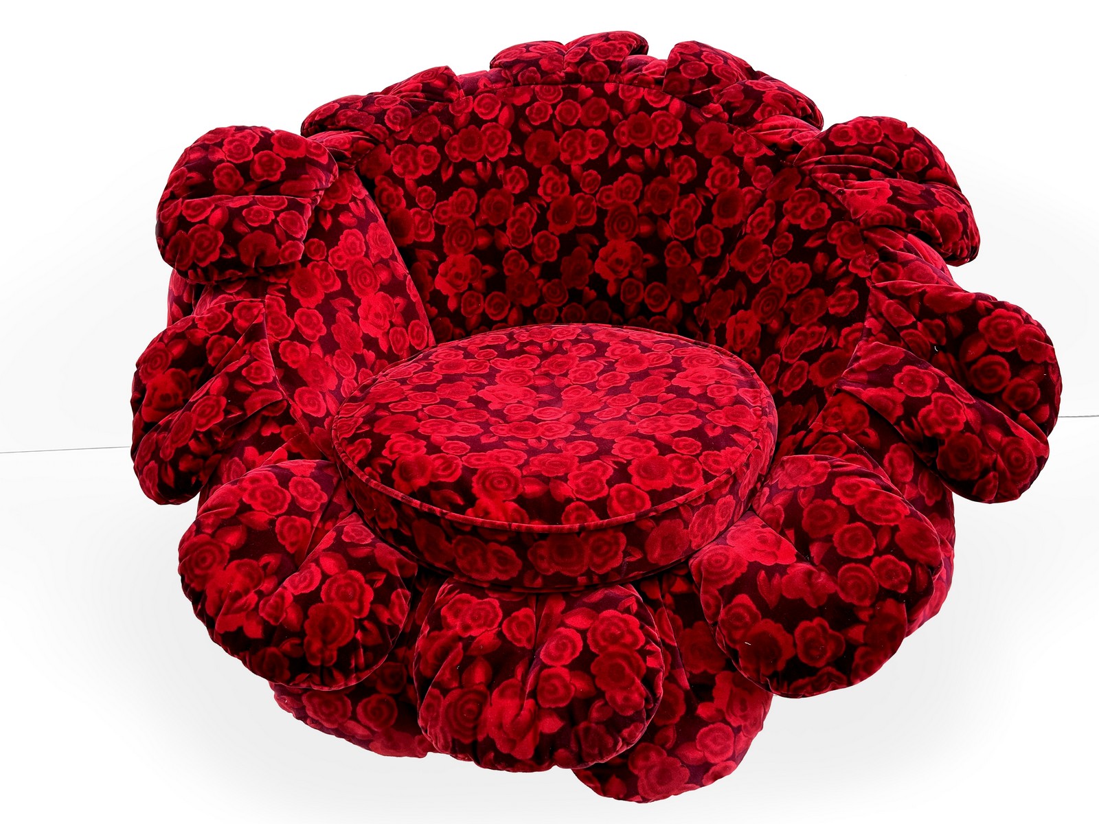 Original Bretz Rosy Sessel Stuhl Rosenstoff Tatzenbeine Couchsessel