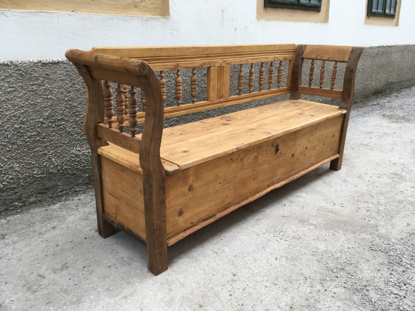 Sitzbank Truhe antik