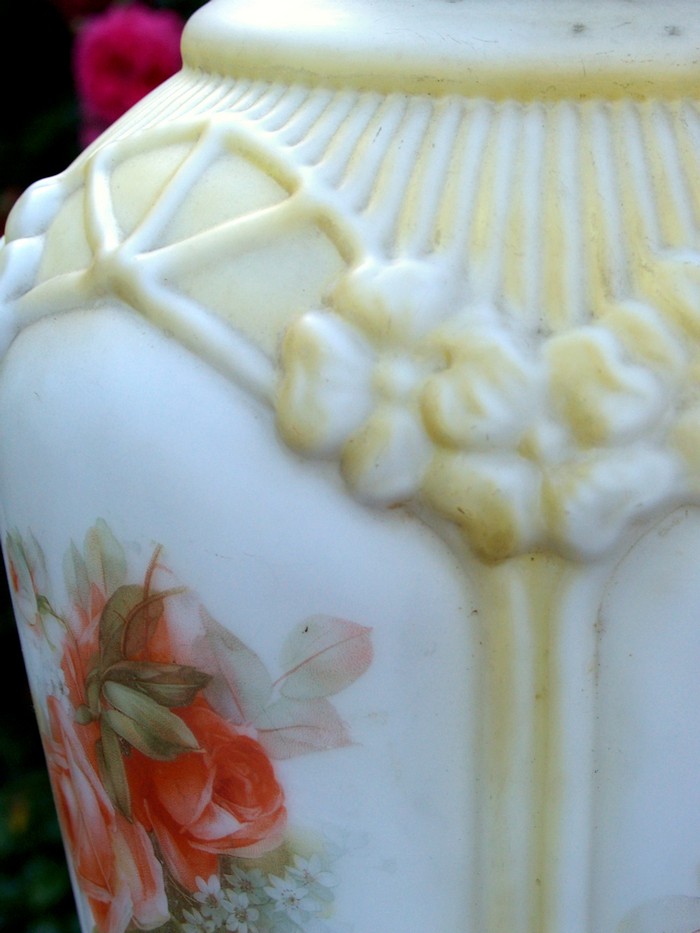 Pendellampe antik Rosen