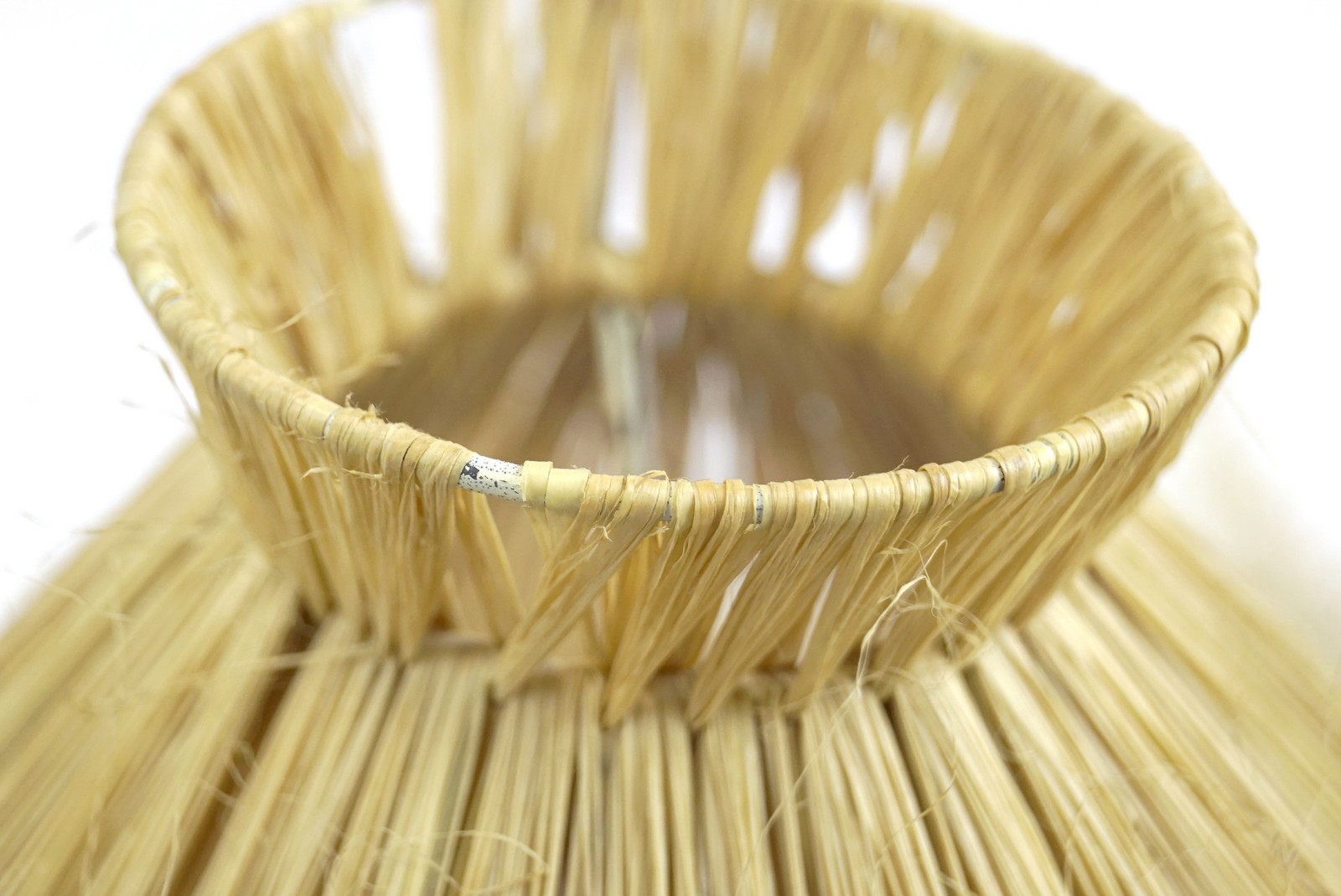 Gmundner Keramik Fink Tischlampe Afrikanerin Bastschirm Vintage