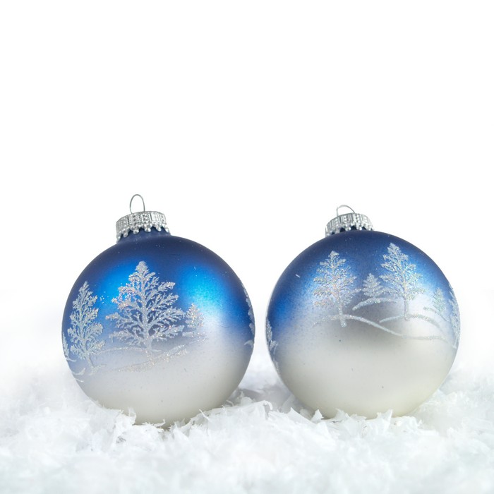 Christbaumkugel Winterlandschaft