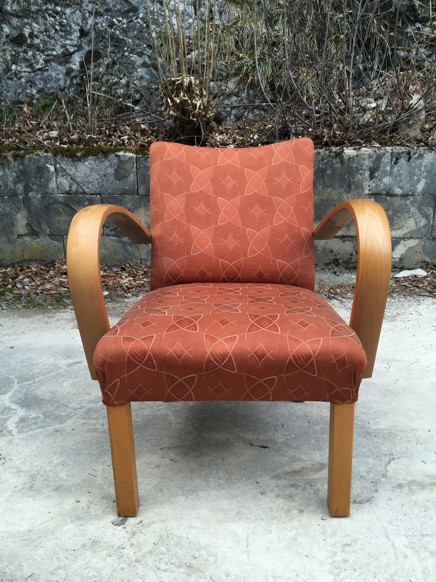 Armlehnstuhl Vintage 1940 Artdeco Sessel Halabala Design Stuhl