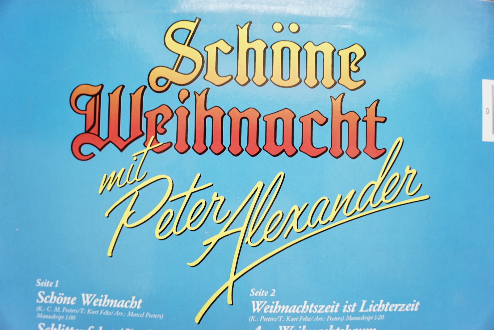 Schallplatte Vintage Vinyl Musik – Peter Alexander, Schöne Weihnacht