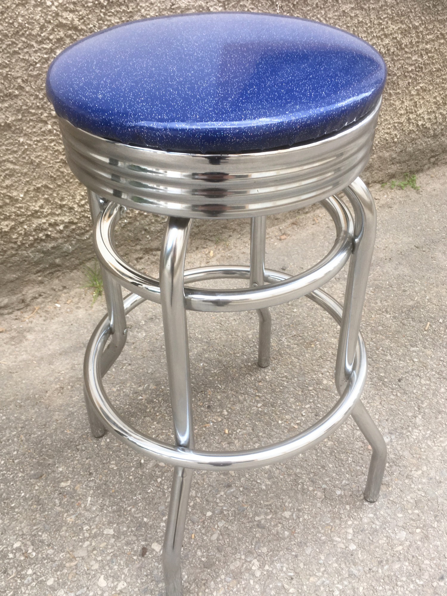 Barhocker American Rockabilly Stahlrohr Retrodesign Diner 50s Stuhl