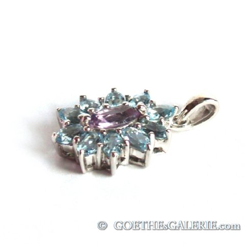 ANHÄNGER 925 Silber Edelstein Schmuck Handarbeit Blautopas ANHÄNGER 925 Silber Edelstein Schmuck Handarbeit Blautopas handgefertigt