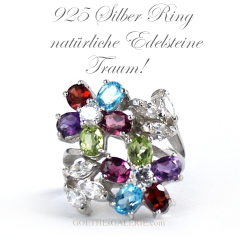 925 Silber Ring Edelsteine