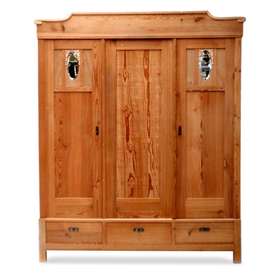 Jugendstil Schrank antiker Dielenschrank Landhausstil Naturholz Dielenschrank Shabby Chic