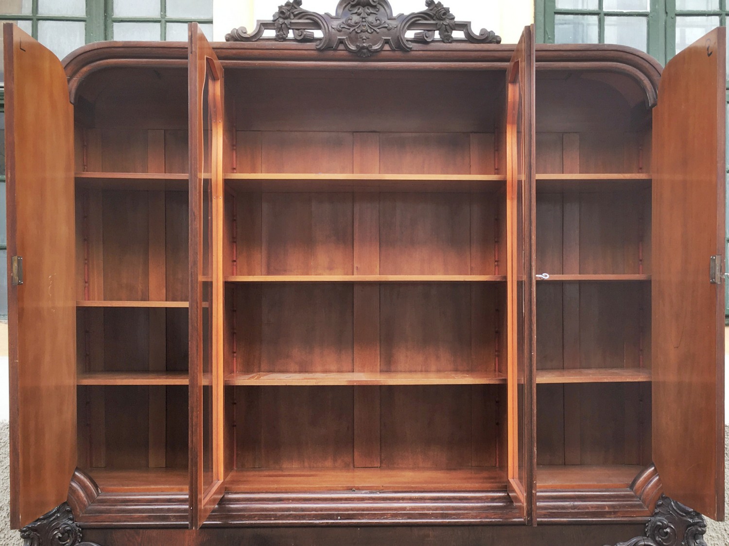 Bücherschrank antik Jugendstil Neobarock