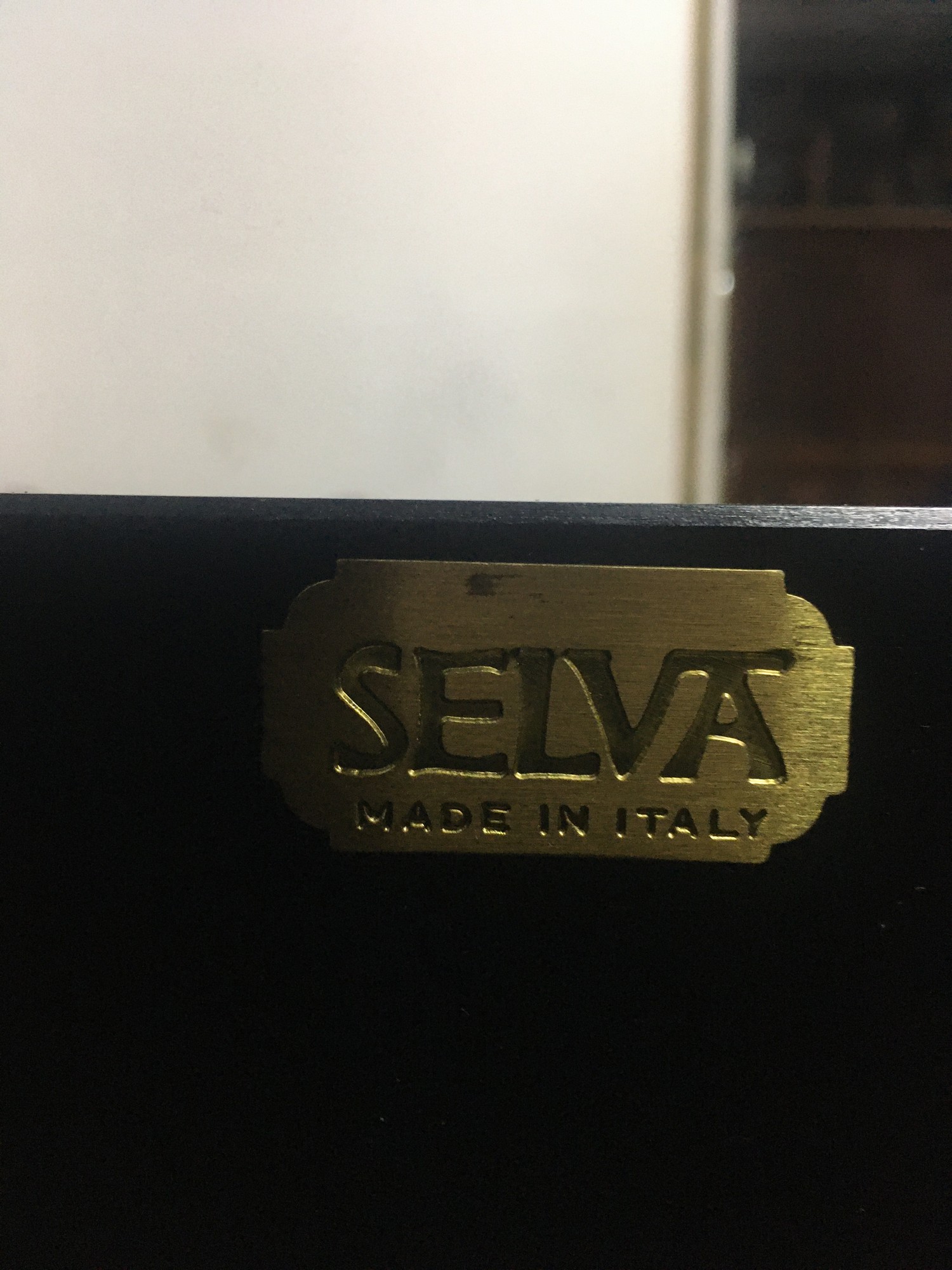 Schrank Jugendstil Buffet dreiteilig Anrichte schwarz Bleiverglasung Selva