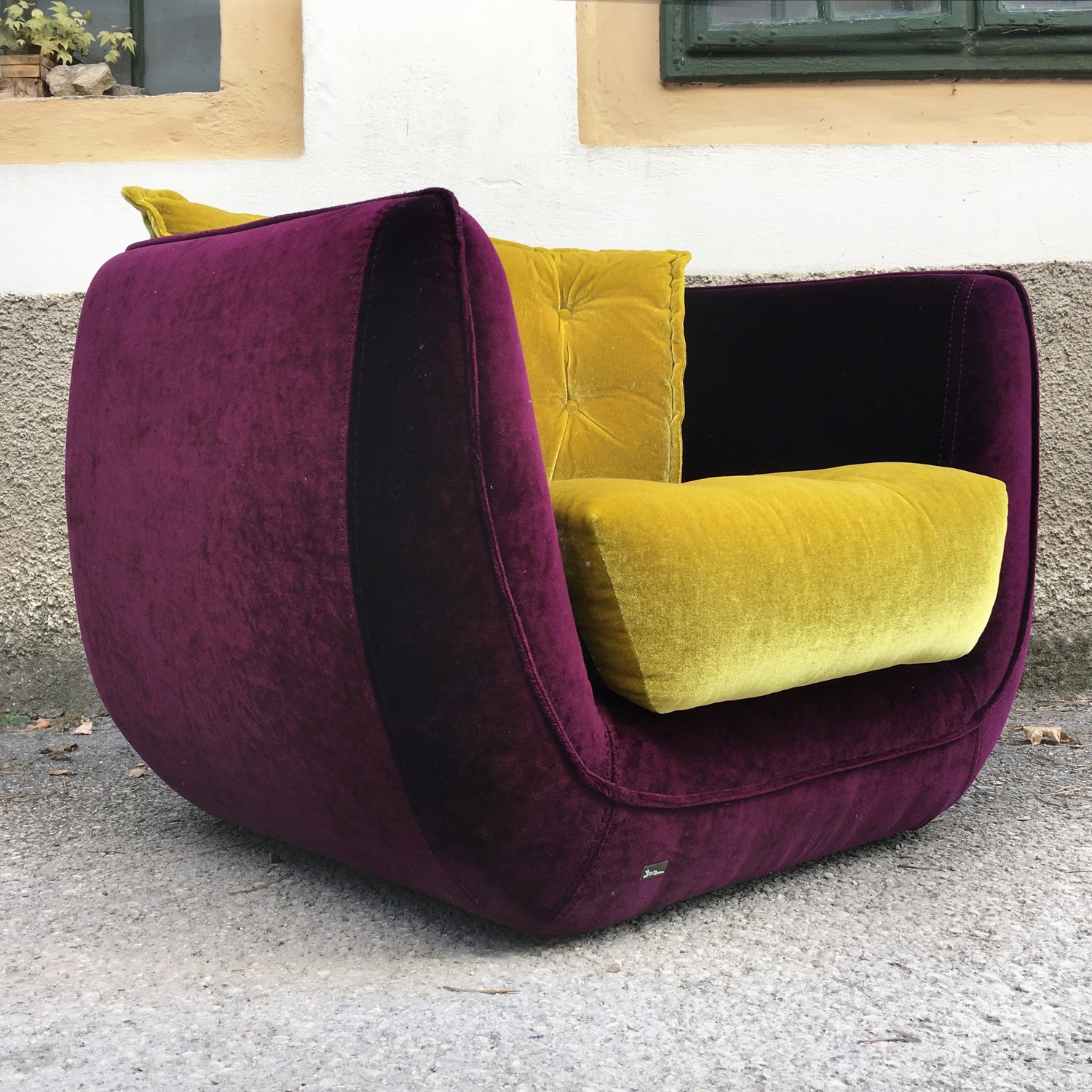 Bretz Sessel CUPCAKE Stuhl Designsessel Original violett gold