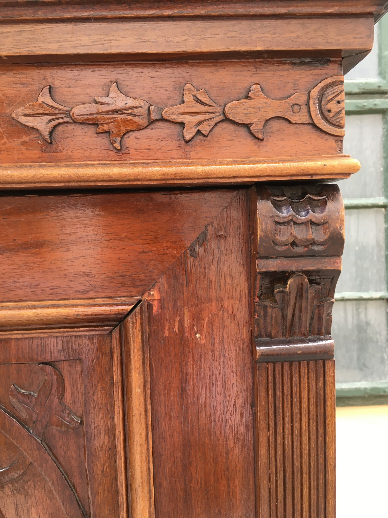 Kleiderschrank Spiegelschrank Schrank Kasten antik Jugendstil Garderobenschrank