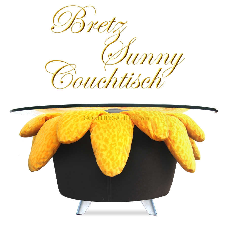Bretz Tisch Sunny Sonnenblume Designklassiker gelb Schwarz Tisch