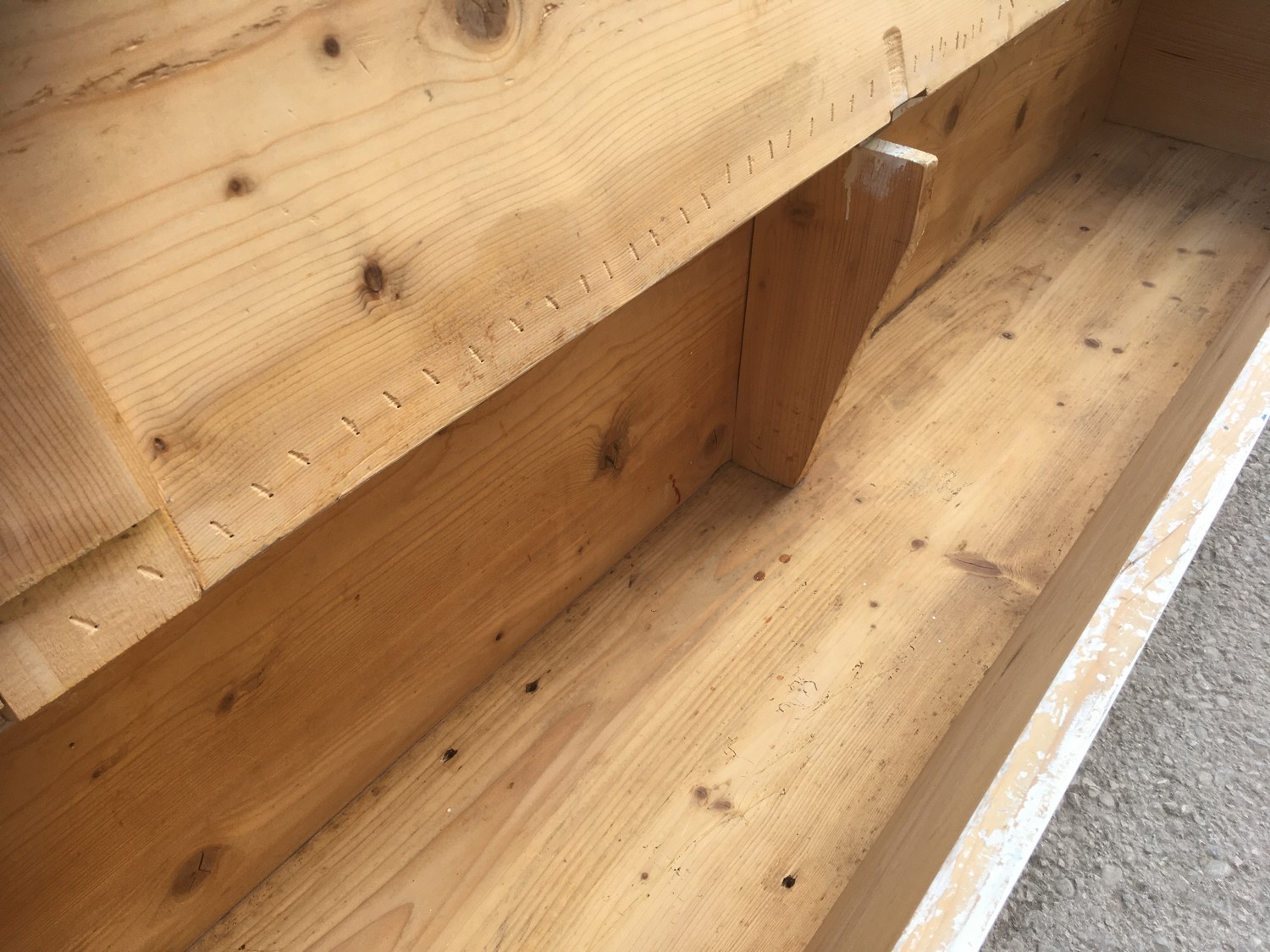 Küchenbank Vintage Sitztruhe Truhenbank Shabby Chic weiß Retro Sixties