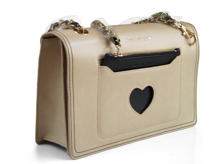 Love Moschino Tasche Herz creme