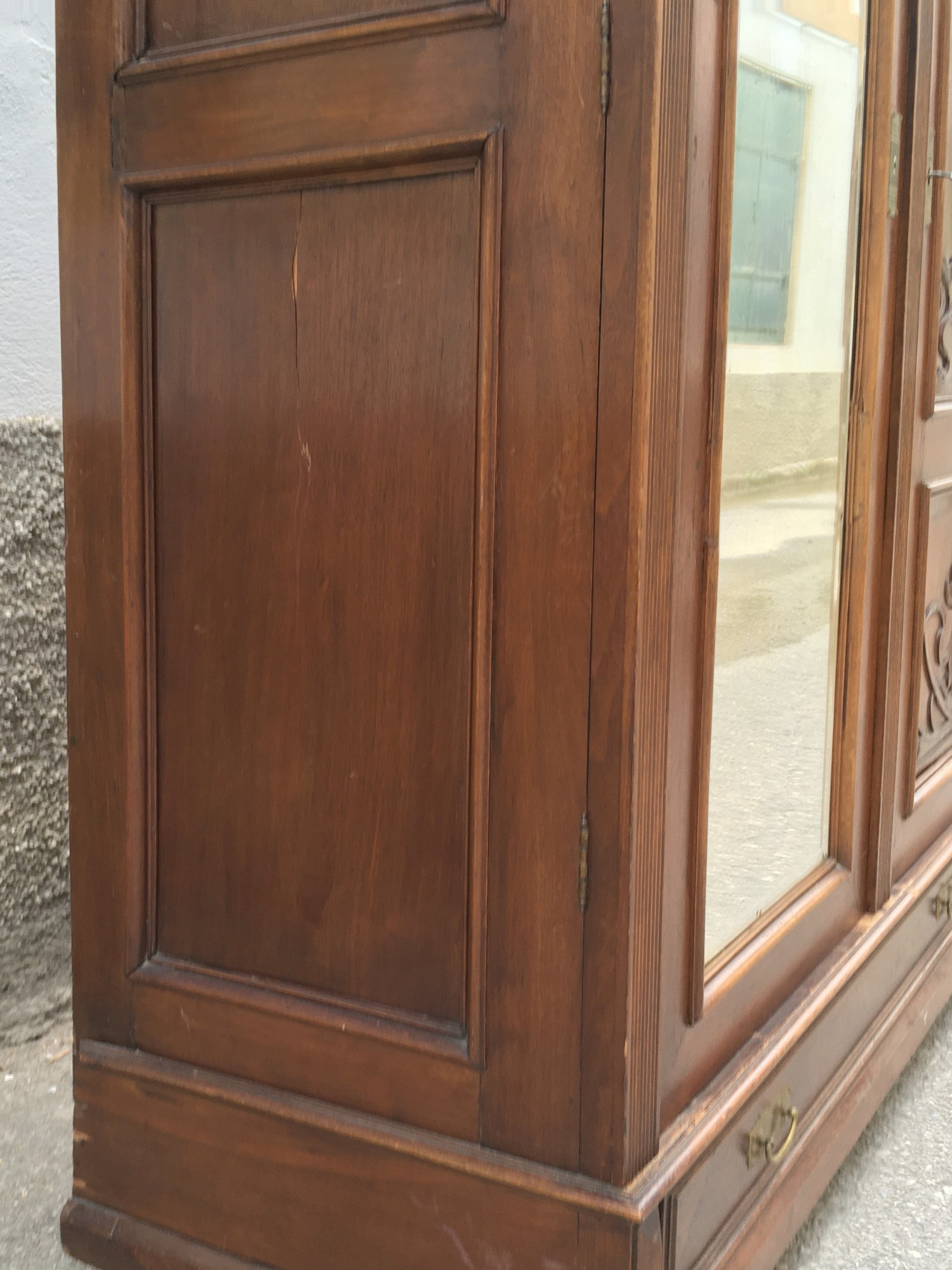 Kleiderschrank Spiegelschrank Schrank Kasten antik Jugendstil Garderobenschrank