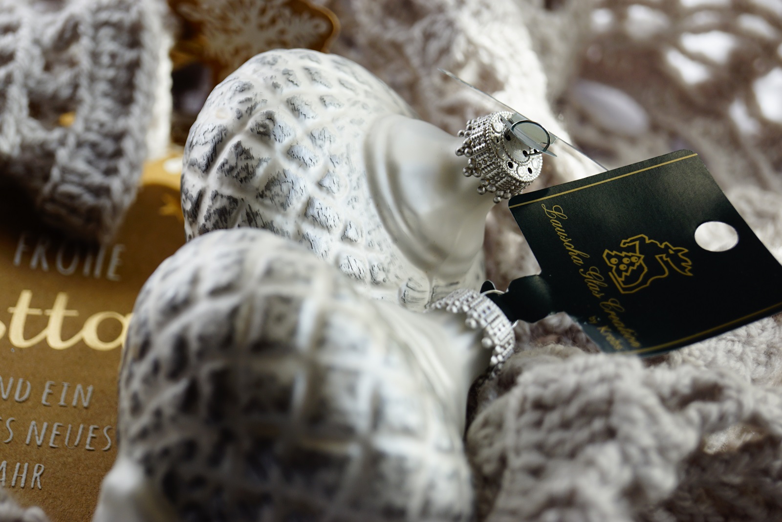 Christbaumkugel Glas mundgeblasen handgemacht lauscha Raute Ornament