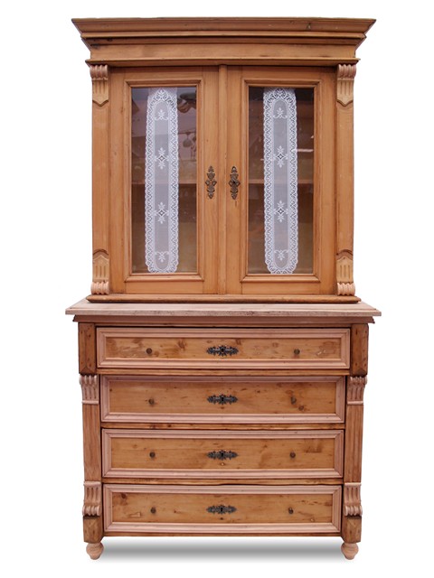 antiker Bauernschrank rustikal 1880 Massivholz Bauernmöbel Vintage Küchenschrank Naturholz Bauernschrank antik