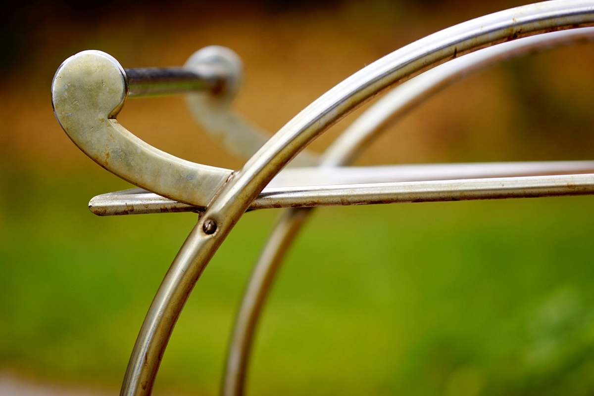 Original Vintage Serviertisch Artdeco Barwagen Bauhaus Stahlrohr Retro Möbel