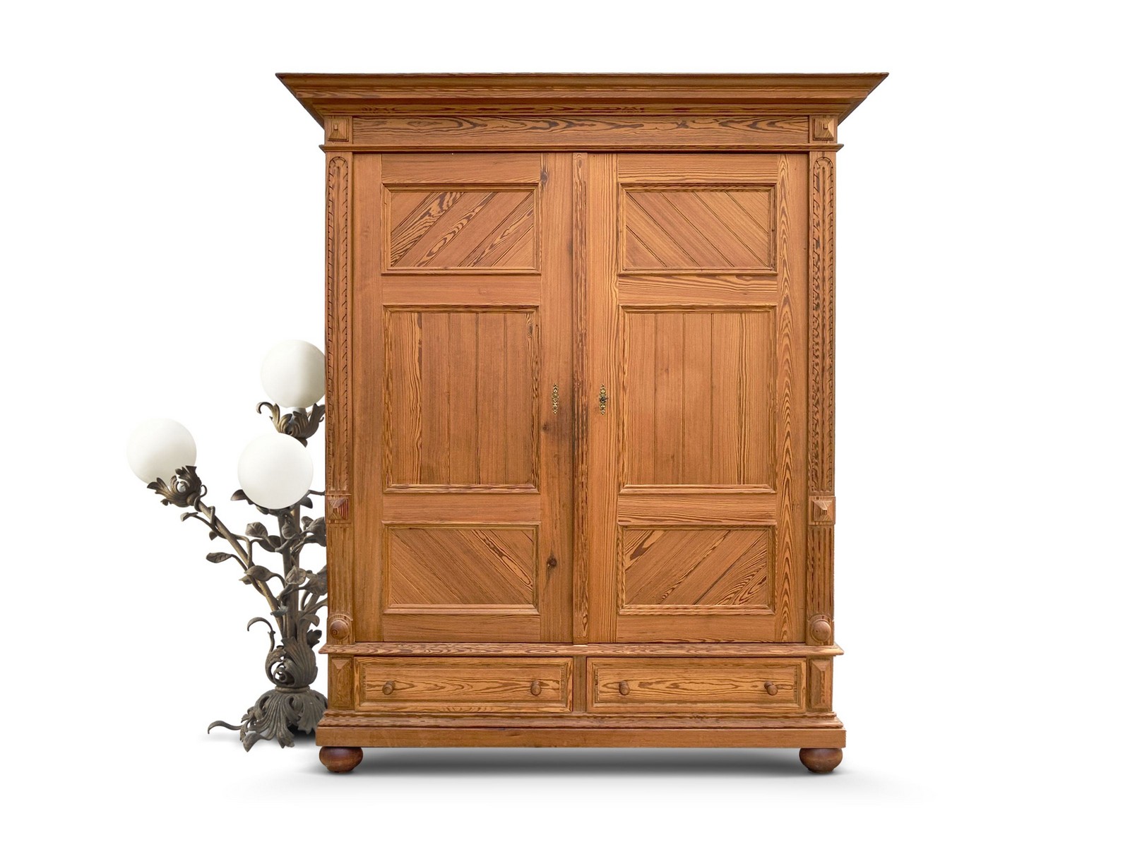 Hallenschrank Antikstil Bauernschrank Weichholz Dielenschrank Hallenschrank Landhausstil Möbel Bauernschrank Weichholz großer Schrank