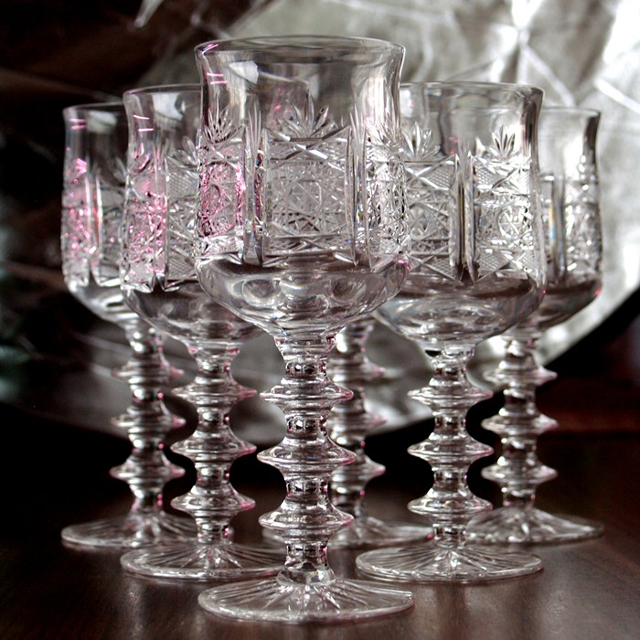 Riedel Bleikristall Weingläser Set 6 Stk. mundgeblasen handgeschliffen Riedel Weinglas